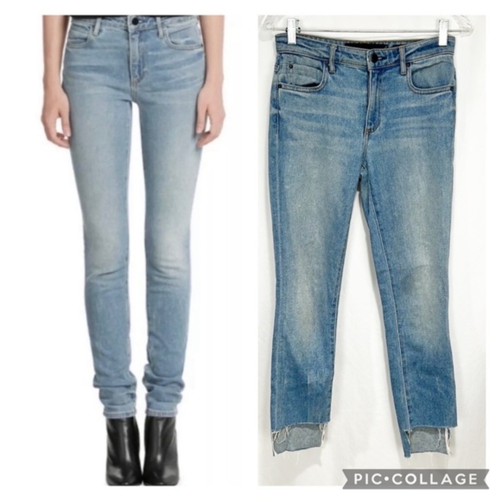 Denim x ALEXANDER WANG Light Indigo Fade 001 SLIM FIT High-Rise Skinny Jeans 25